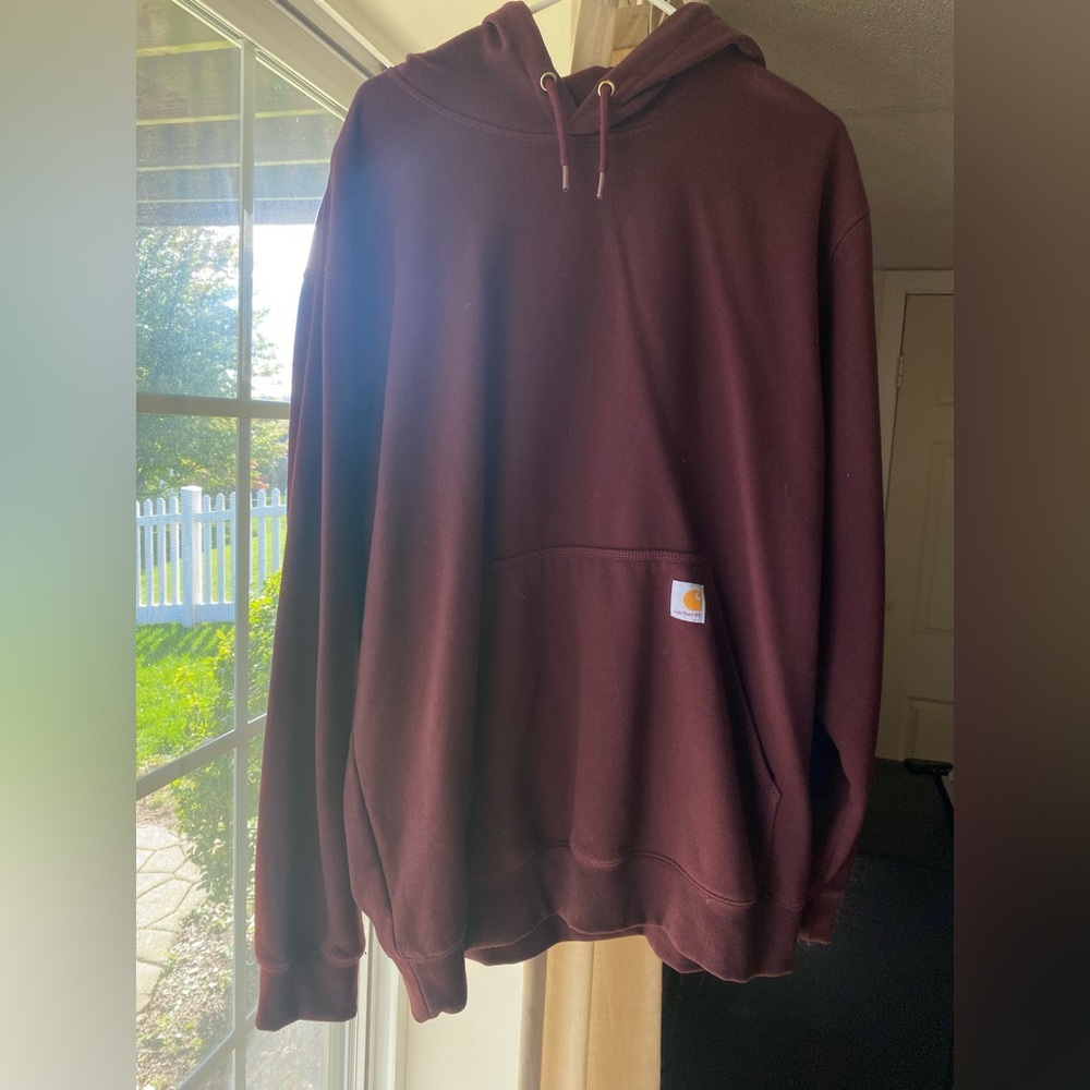 XL Carhartt Sweatshirt - Maroon Loose Fit
